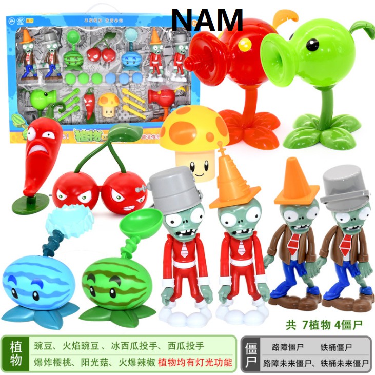 J3 - Mainan zombie vs plant figur set NAQ NAM NAL