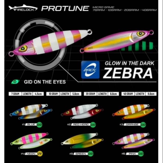 Umpan pancing Metal Jig Firelock Protune 20gr