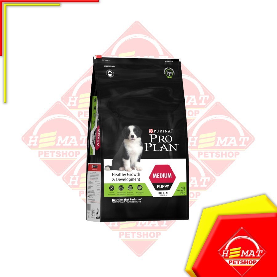 Makanan Anjing Pro Plan Medium Puppy 15kg Dry Food Medium Breed 15kg