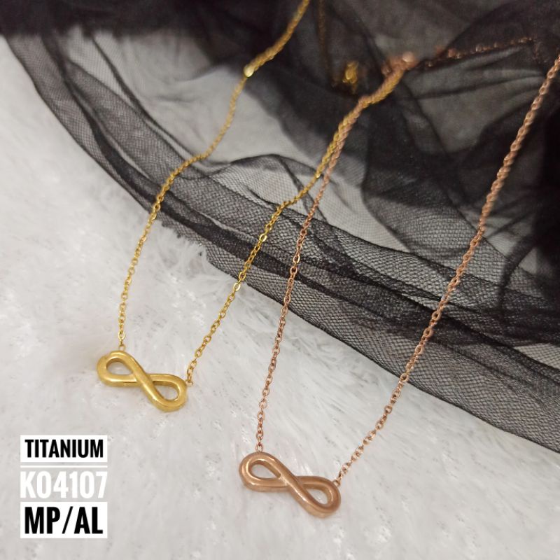 Kalung Titanium Infinity Polos K04107