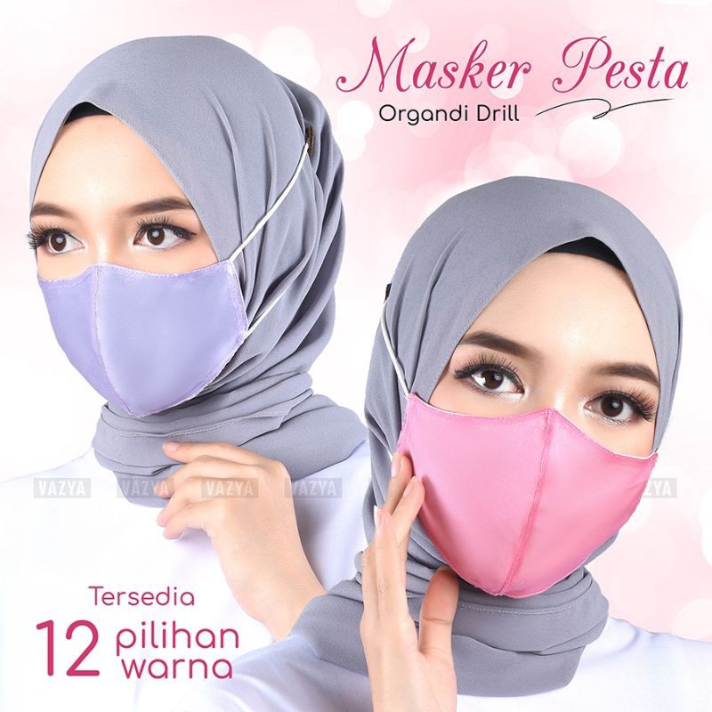 Masker Pesta Organdi Drill