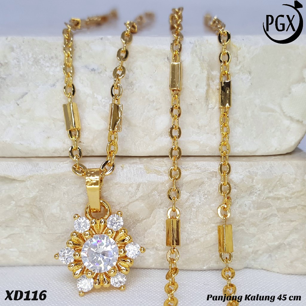 PGX Kalung Wanita Xuping Perhiasan Lapis Emas Aksesoris Fashion Premium - XD116