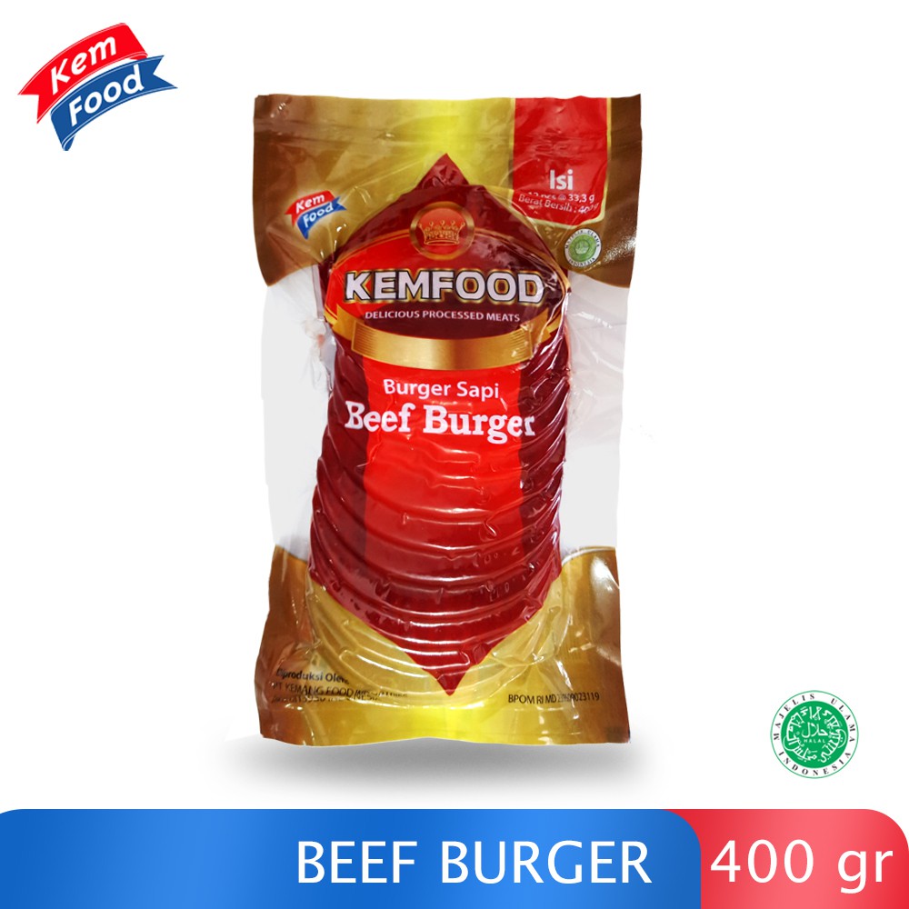 Kemfood Beef Burger Daging Sapi Untuk Burger 400gr