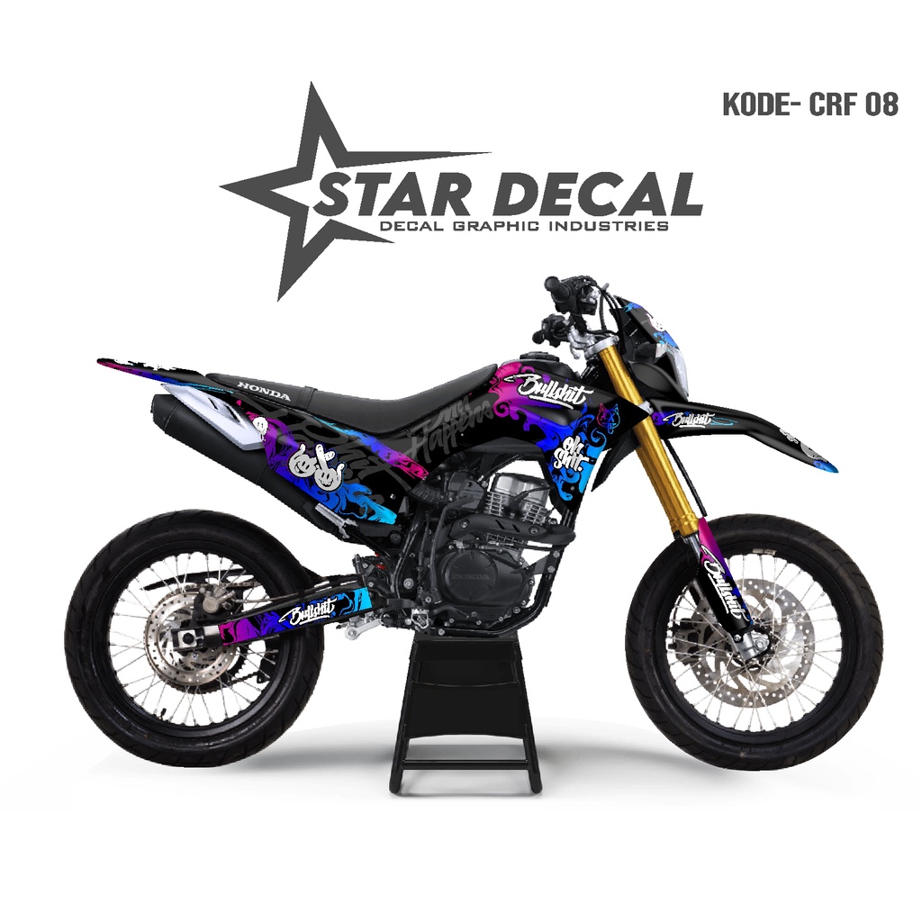 STAR DECAL | Decal CRF full body Hitam Biru