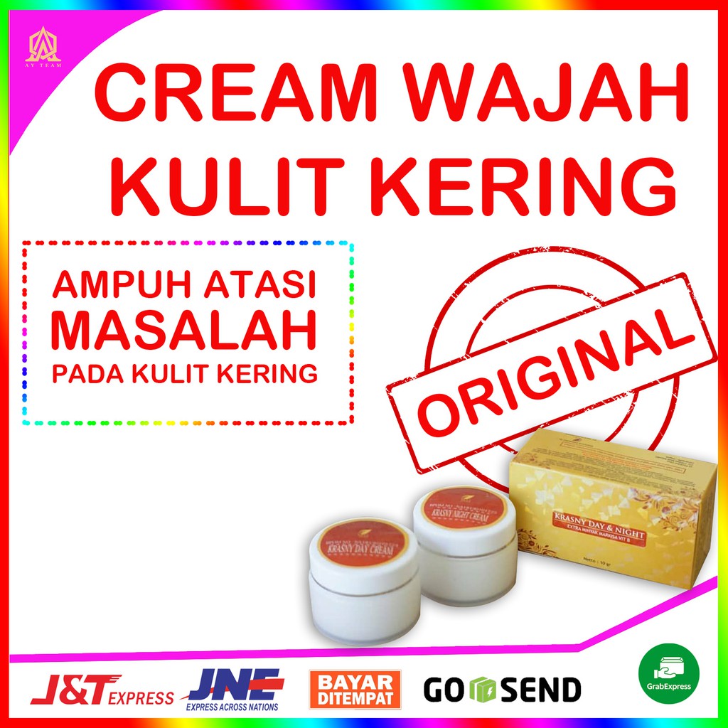 CREAM KRASNY SR12 -  CREAM KRIM PENCERAH PEMUTIH  WAJAH MUKA KULIT KERING - AYTEAM SR12 JAKARTA