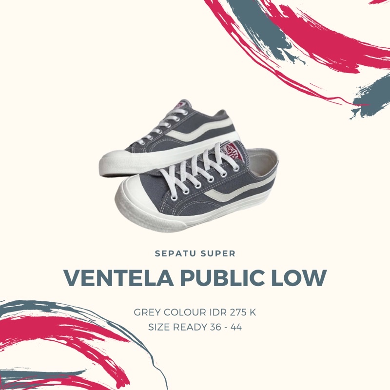 VENTELA PUBLIC LOW ARMY GREEN HIJAU ABU GREY size lengkap harga murah kualitas original