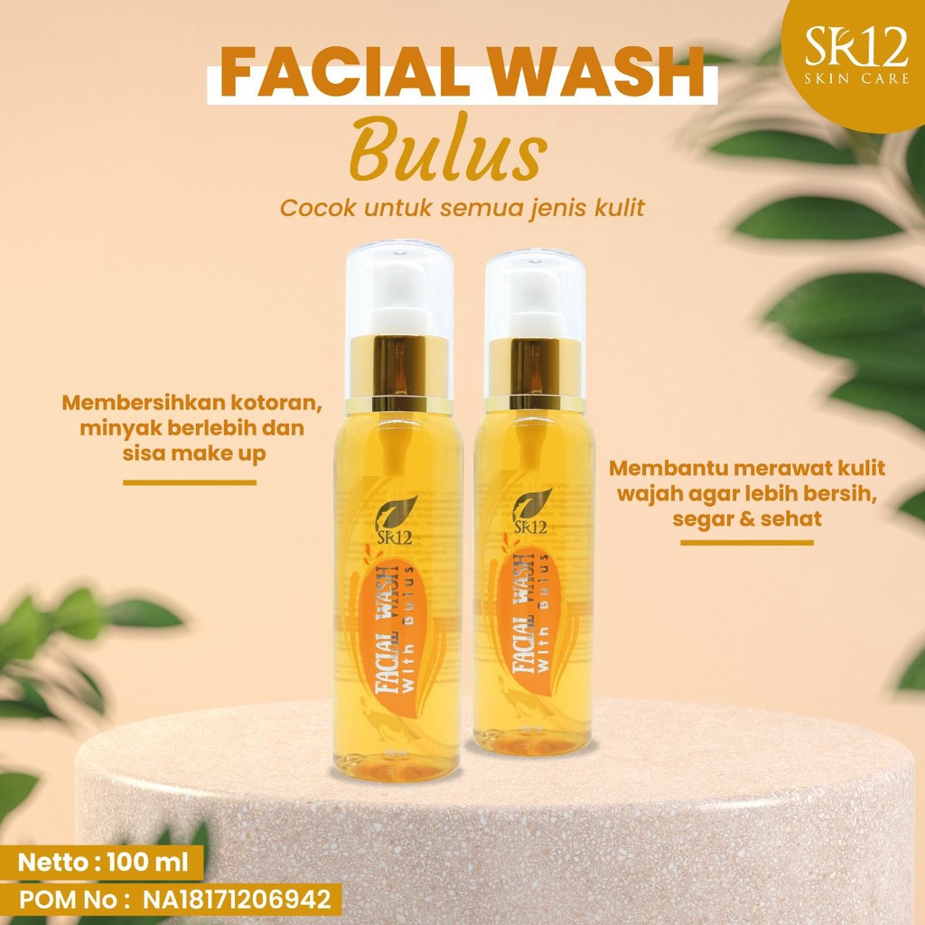 FACIAL WASH BULUS SR12 - SABUN MUKA GLOWING - SABUN WAJAH KULIT BERMINYAK