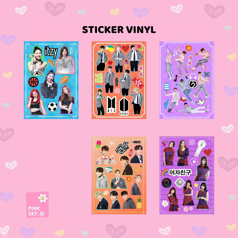 [READY STOCK] Sticker KPOP VINYL BTS ITZY TWICE SEVENTEEN STARY KIDZ GFRIEND GOT7 NCT IZONE TXT