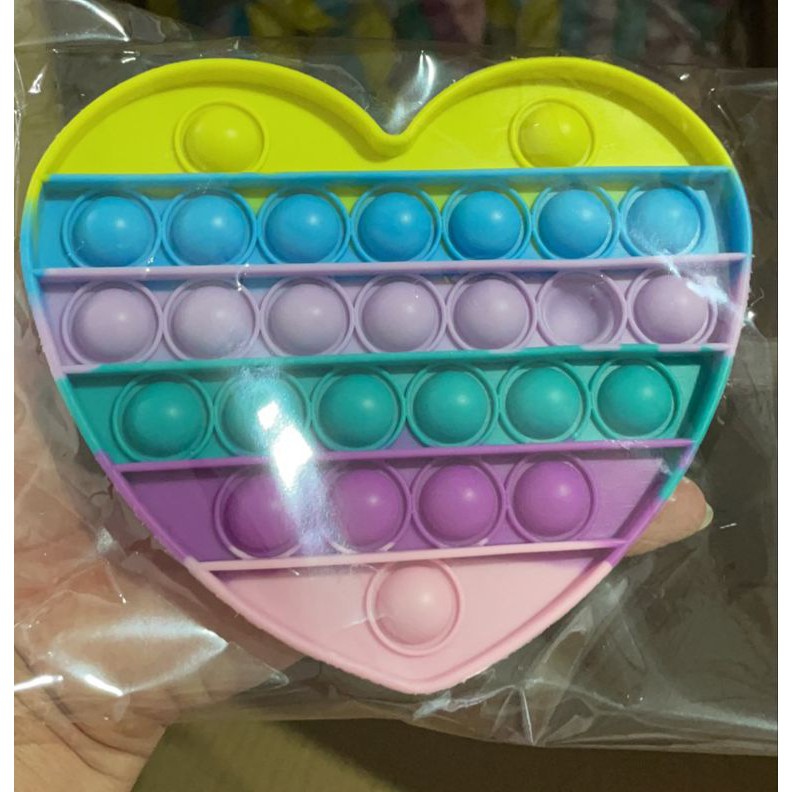 Pop It Rainbow Unicorn Fidget Toy Langka Murah Berkualitas Unik Mainan Edukasi Edukatif Free Gundu-love macaron