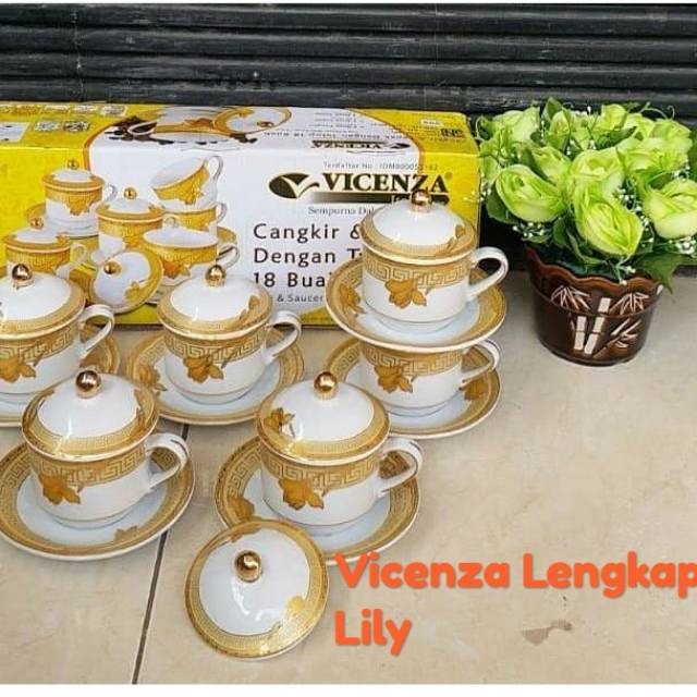 Cangkir Set Vicenza tutup Y85 6buah