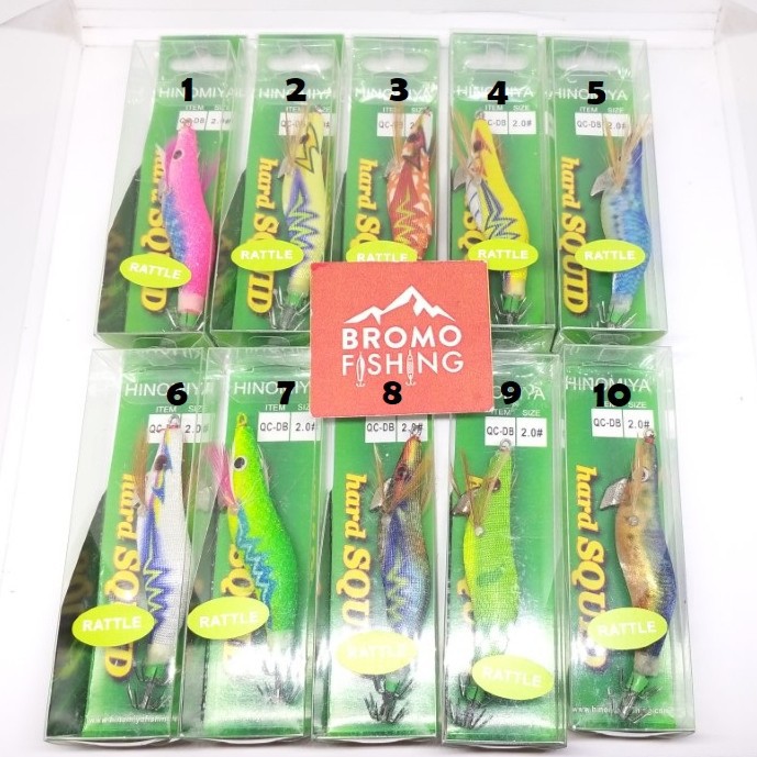 Lure Udang HINOMIYA RATTLE / hard squid cloth egi jig umpan cumi baju