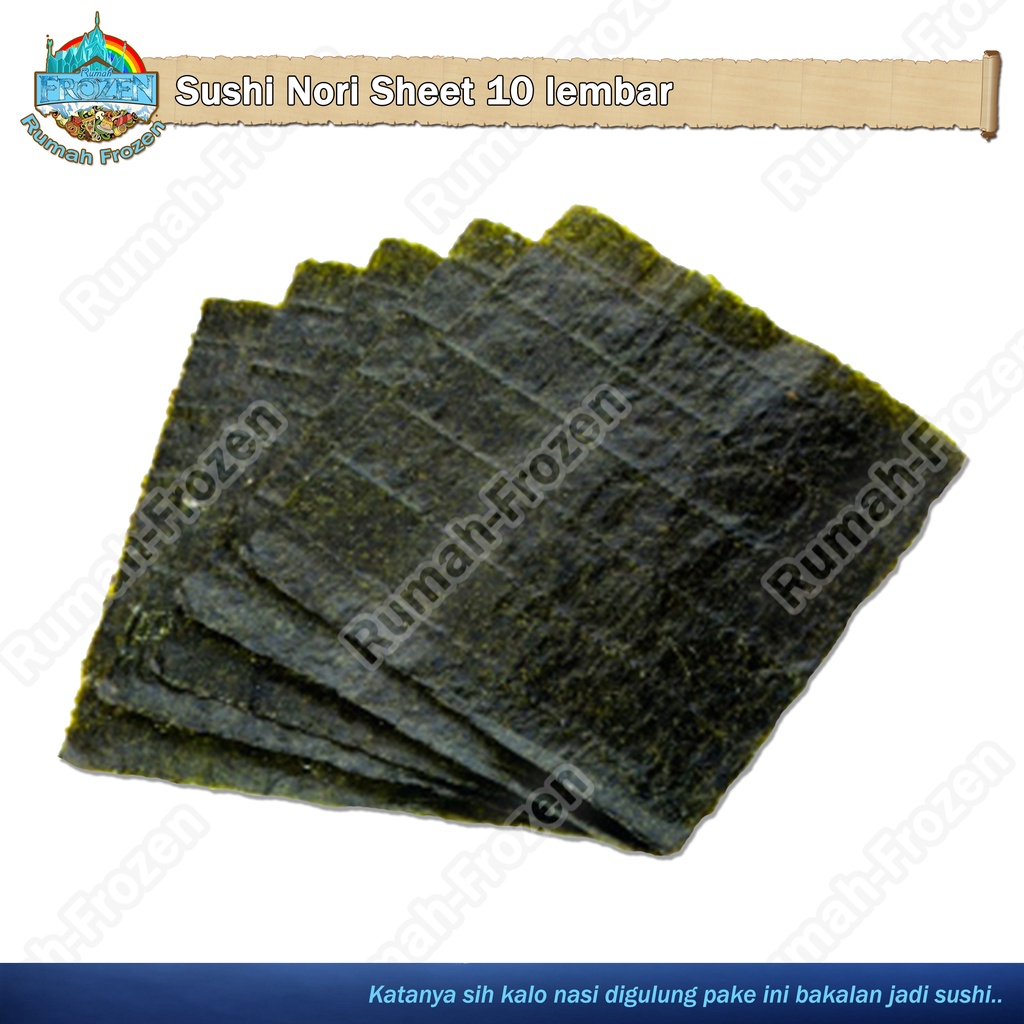 

Sushi Nori 10 lbr | Nori Sushi Kimbab | Seaweed Nori Rumput laut Halal