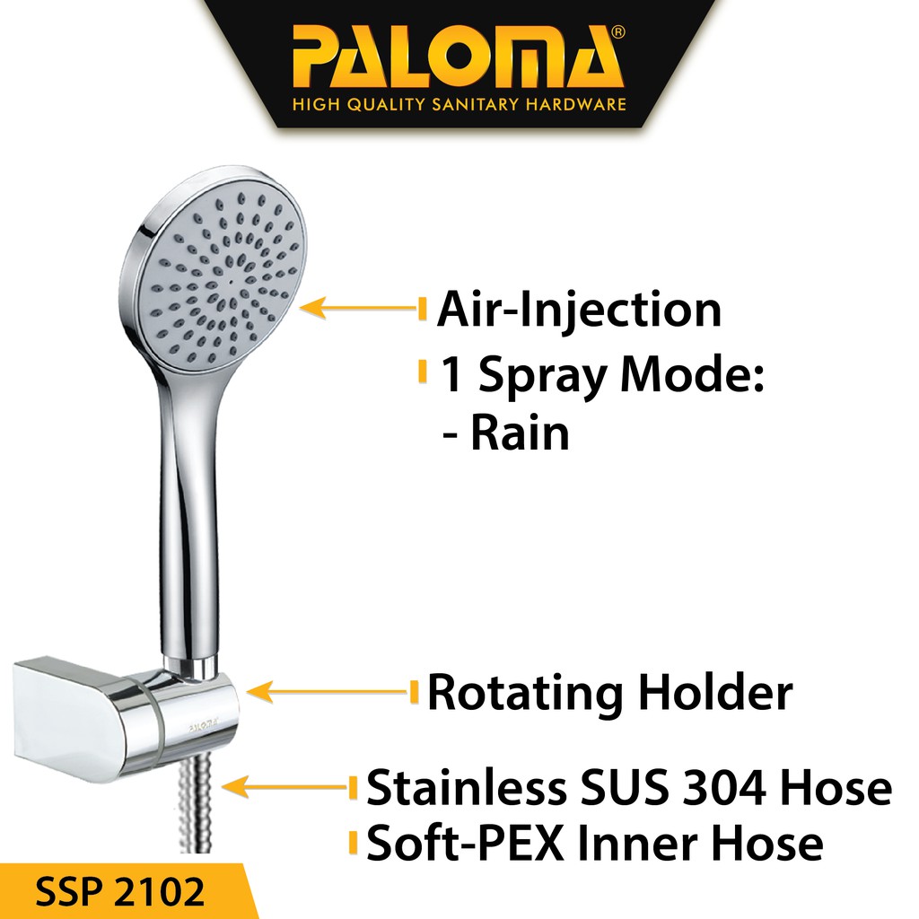 PALOMA SSP 2102 Shower Set Handshower Mandi Hand Shower Kepala Shower Head Air Paket