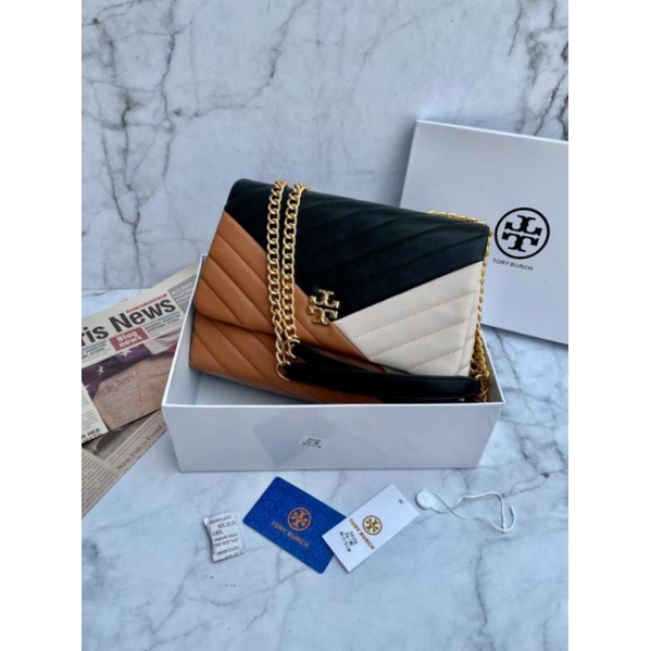 TAS WANITA BRANDED TORY BURCH SHOULDER FLAP BAGS 3Tone