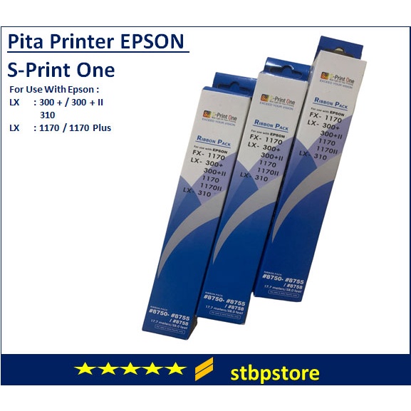 Pita Ribbon Epson LX 300 LX-300 LX300 Ribbon Pack Epson LX-300 LX 300 LX300 Pita Refill  Epson LX-30