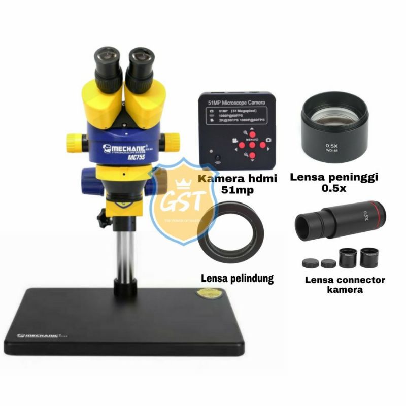 Mikroskop Binokuler Mechanic MC75S-B3 Promo Paket