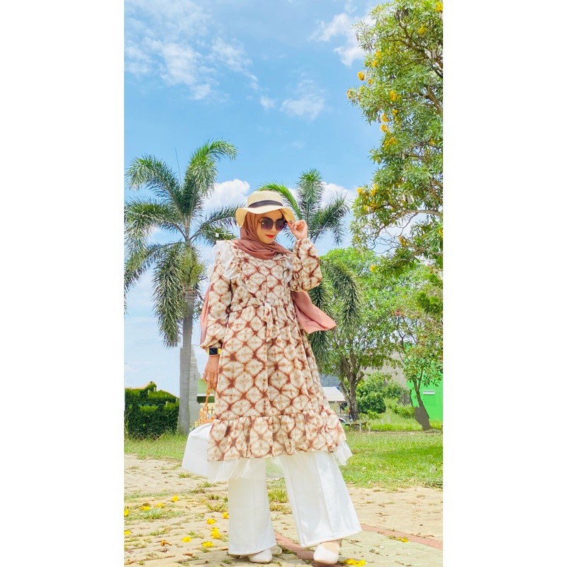 Tunik Ceruty baby doll mix tile super lembut