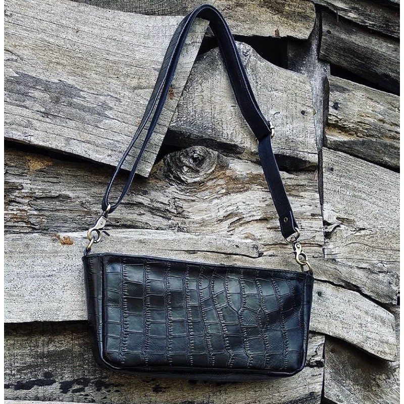 TAS SLEMPANG WANITA CROCO KULIT SAPI ASLI LOKAL PRIDE