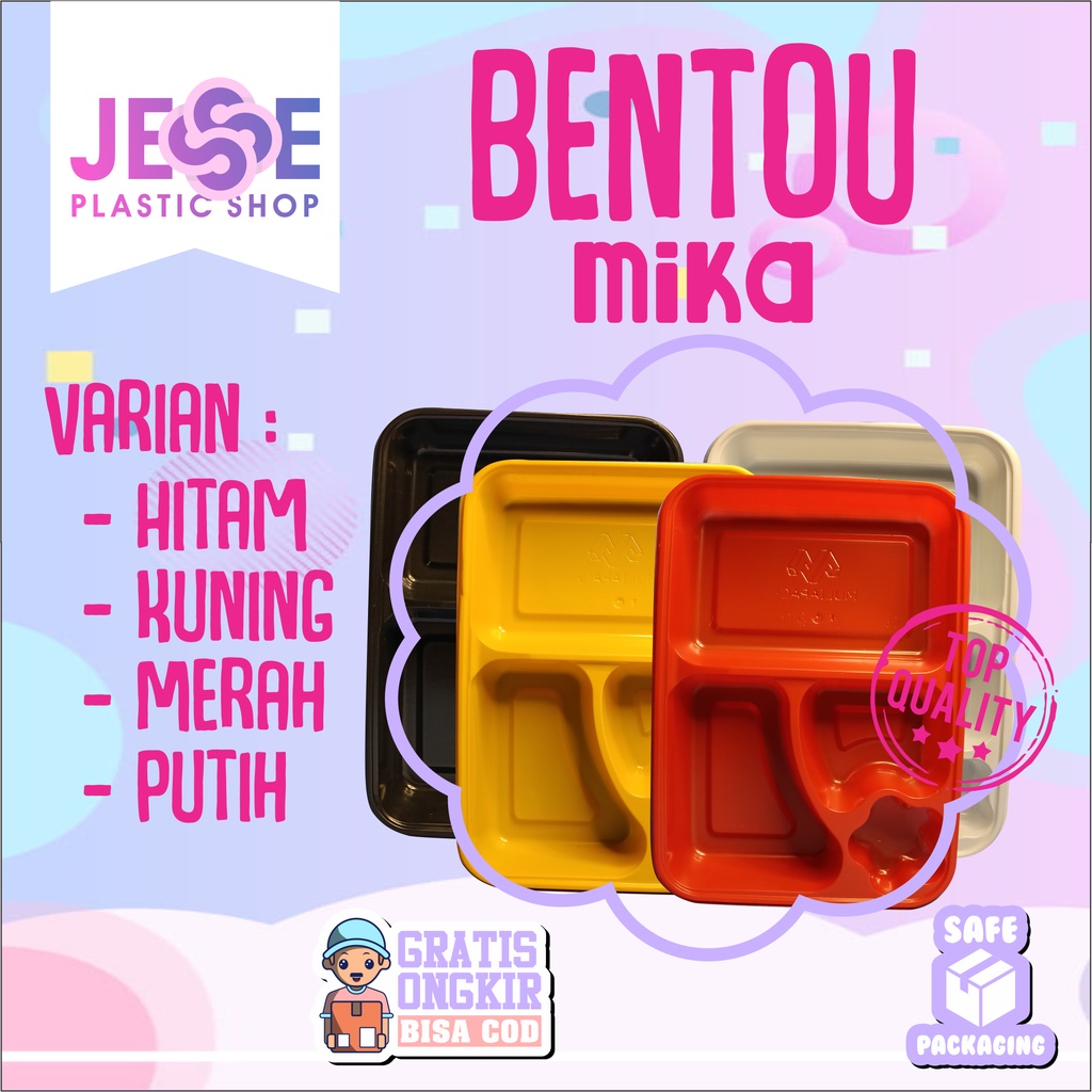 Mika Bento | Mika Bento Sekat | Mika Bento Sekat 4 | Mika Bento Sekat Warna isi 5 Pcs