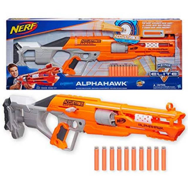NERF AccuStrike Series Alphahawk Sniper Rifle N-Strike Elite / Alpha Hawk N Strike Foam Gun