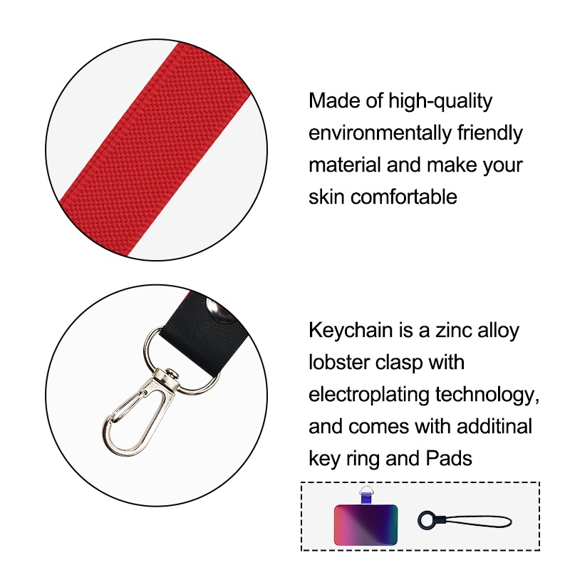 Ponsel Lanyard Panjang &amp; Pendek Tali Leher Dengan 2 Buah Ponsel Lanyard Patch Universal Adjustable Ponsel Lanyard untuk Di Sekitar Leher Kompatibel dengan Semua Smartphone