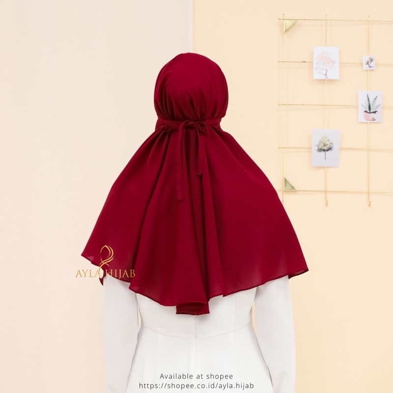 BERGO MARYAM DIAMOND JAHIT TEPI BUTIK / jilbab instan bergo maryam dewasa-2