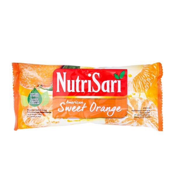 

NUTRISARI American Sweet Orange 140gr Nutri Sari Jeruk Amerika 10x14gr