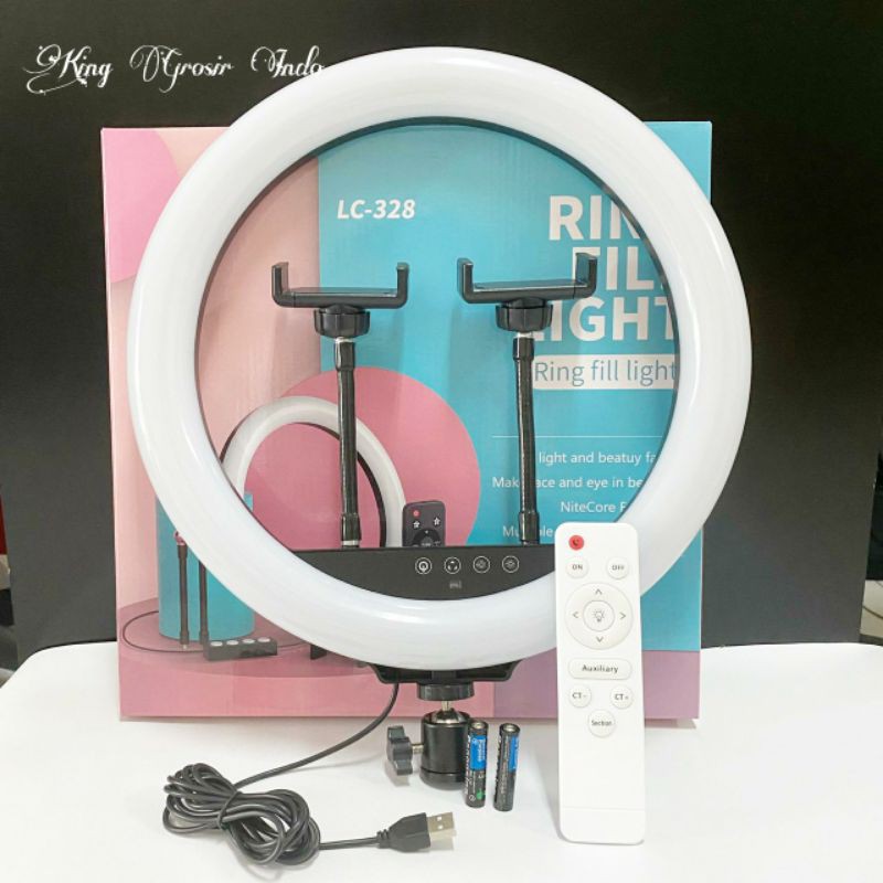 Lampu Selfie / Ring Fill Light LED LC-328 ( 32 Cm / 12,5 Inch ) Tanpa Tripod