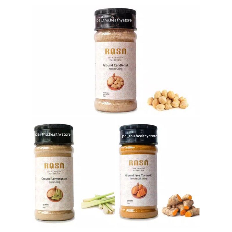 

RASA Ground Java Turmeric /Lemongrass/ Candlenut - Temulawak/Serai/ Kemiri giling