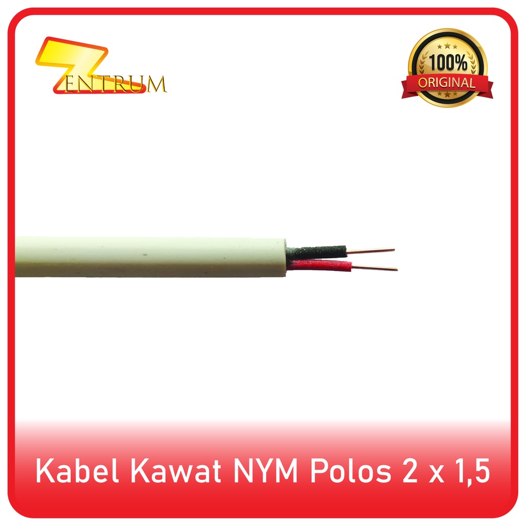 Kabel Listrik Kawat NYM POLOS 2 x 1.5 (30 Meter)