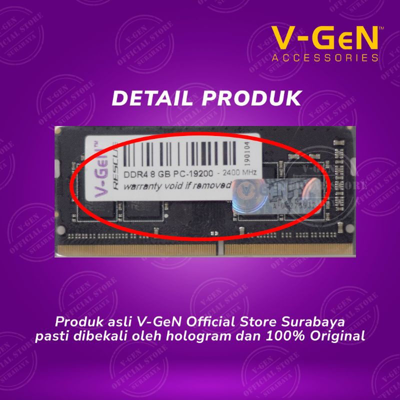 SODIMM DDR4 8G 19200/2400 Mhz rescue vgen