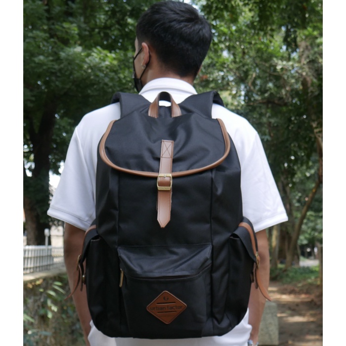 HOLIDAY BLACK |ManNeedMe x URBAN| Tas Ransel Punggung Pria Wanita Backpack ORIGINAL