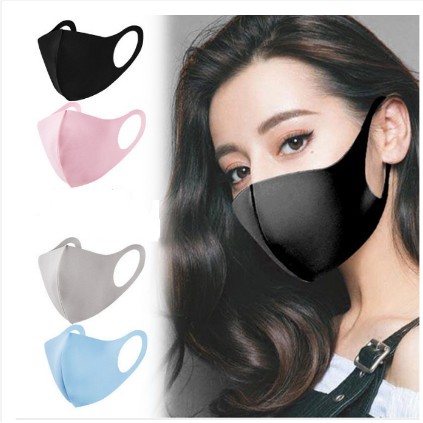 Gallerykita87 Masker Kain Hitam Polos Anti Debu / Masker Pelindung Hidung Mulut  Penutup Wajah Cowok