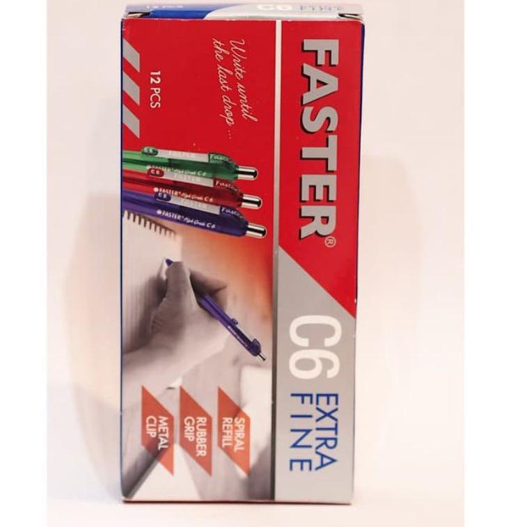 

(K7M7) ✔ Pulpen Faster C6 ( 12 pcs ) //Produk@trend