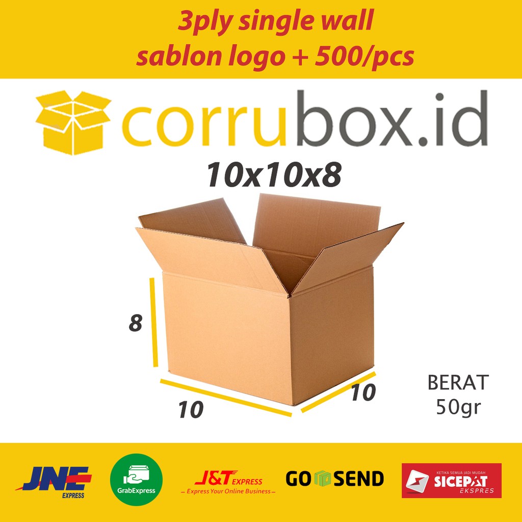

R 10x10x8 cm | Kardus | Dus | Box | Karton Packing