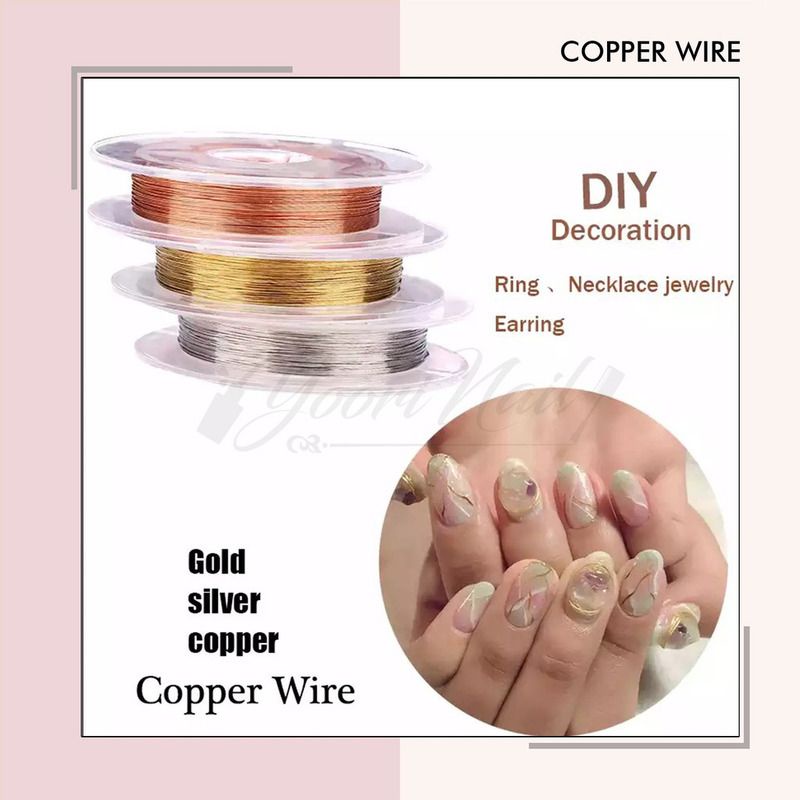 Copper wire nail art kawat tembaga dekorasi kuku