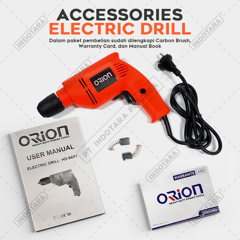 Mesin Bor Listrik Elektrik Drill Listrik Orion HD6601