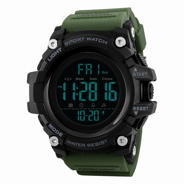 Jam Tangan Sporty Digital Pria - 1384 - EMWSC8GR Green - SKMEI