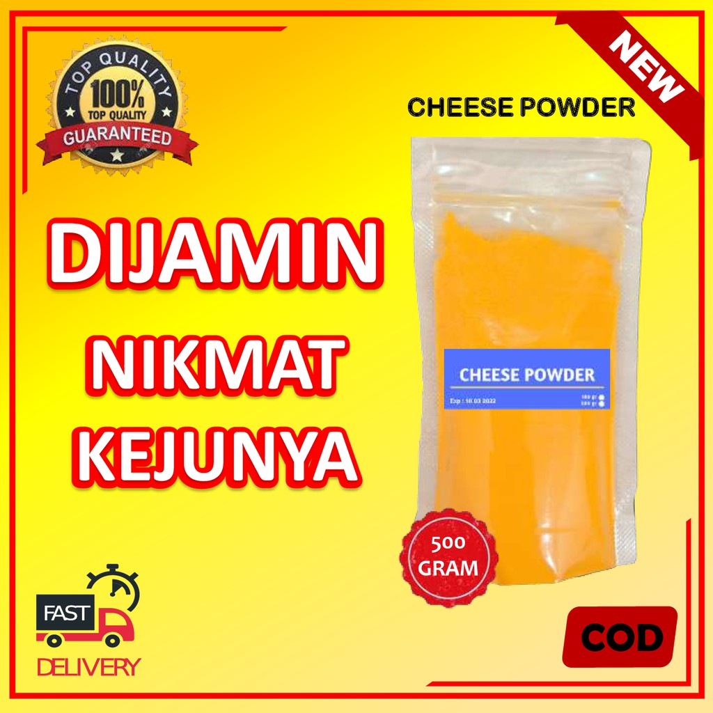 

Bubuk Keju Cheese Powder Keju Bubuk 500 Gram Mirip Richeese Kuning Asin 100 % Best Quality