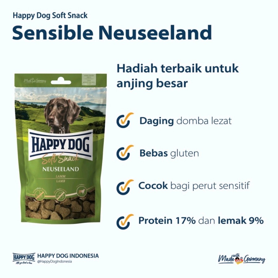 Happy Dog Soft Snack 100gr Mini Snack Sensible Snack Camilan Anjing