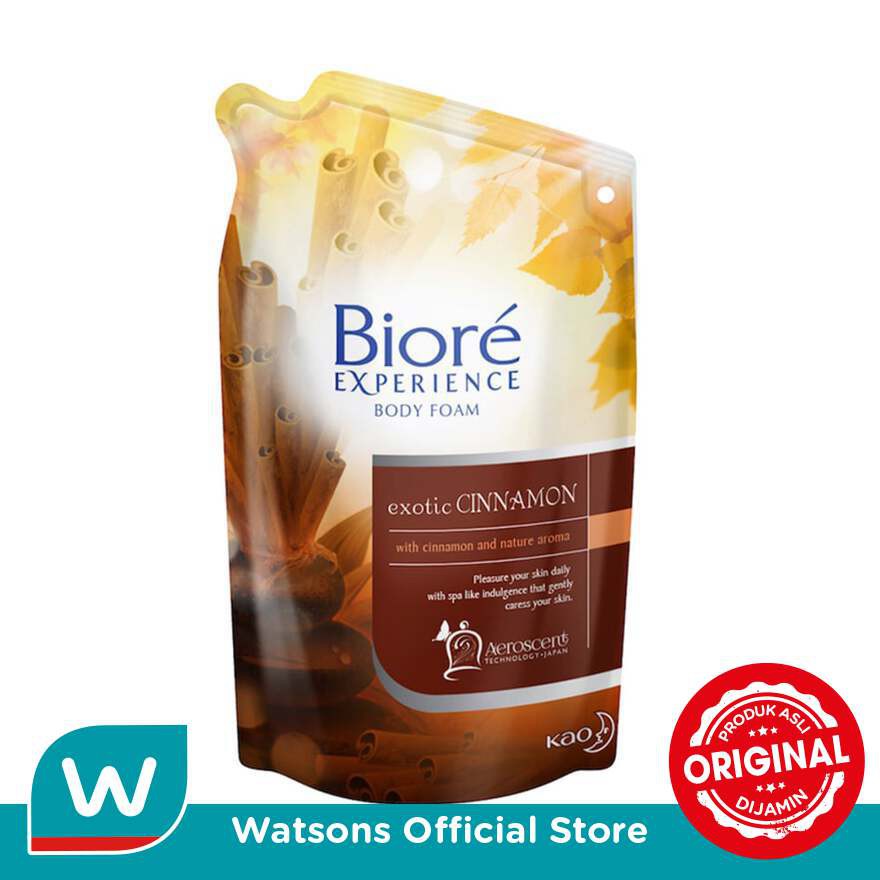 Biore Body Foam Experience Exotic Cinnamon Pouch 425ml