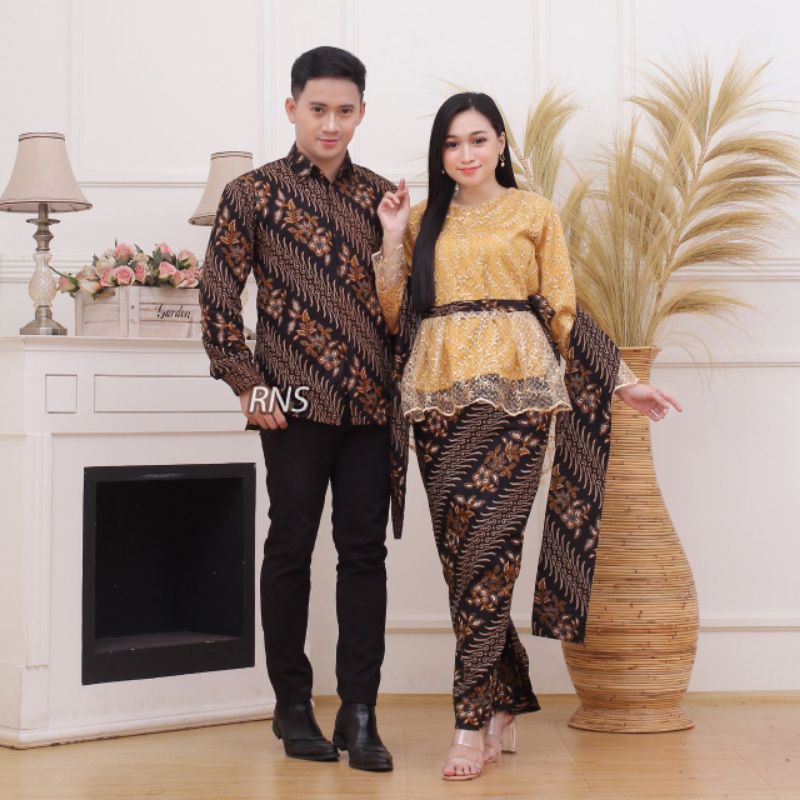 KEBAYA BROKAT COUPLE BATIK BROKAT ,COUPLE KEBAYA BATIK STANDARD DAN JUMBO