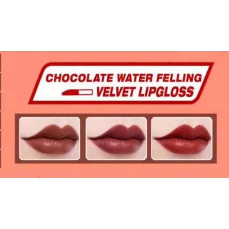 ECER LIP GLOSS HASAYA GIRL/LIP GLOSS  VELVET AROMA CHOCOLATE WATERPROOF NO.HH1062