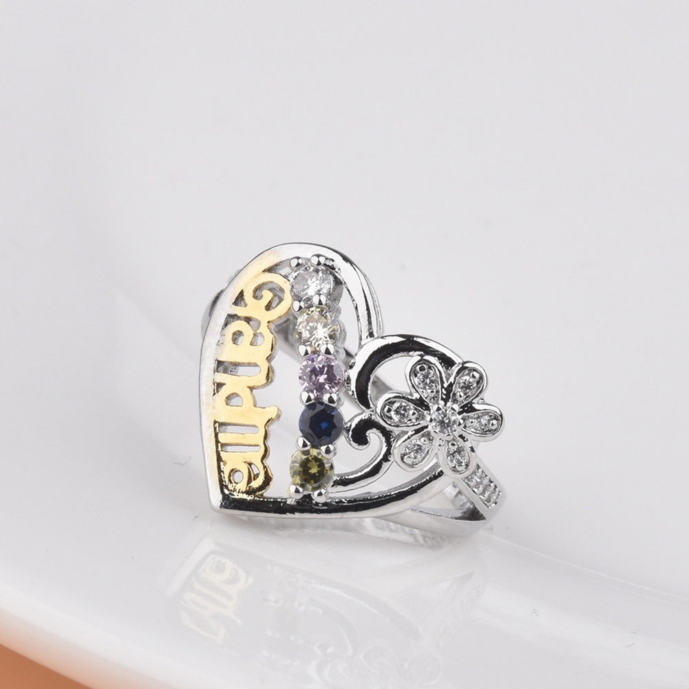 Hu Hu Hu Hu Hu Alat Bantu Pasang Kacamata♡ Cincin Desain Hati Hollow Hias Berlian Imitasi Untuk Hadiah Ulang Tahun