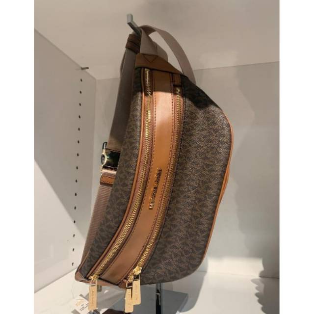 Tas Pinggang MK Kenly Small Waist Pack Cb Sign brown