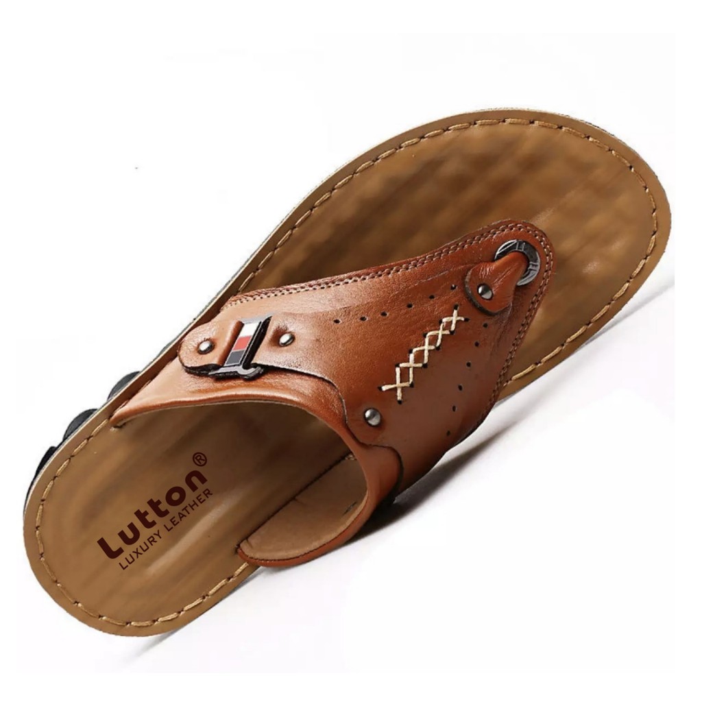 LUTTON - sandal pria yang lagi trend - SANDAL JAPIT LT 100 CAMEL