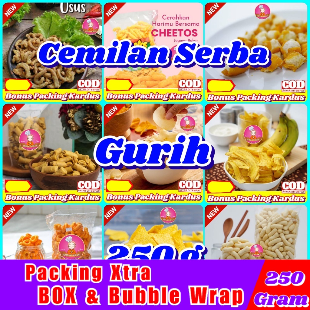 

Serba Gurih 250gr / Aneka Makanan Ringan - Hufaida Snack jajanan jadul Jajanan Jadul cemilan camilan makanan ringan