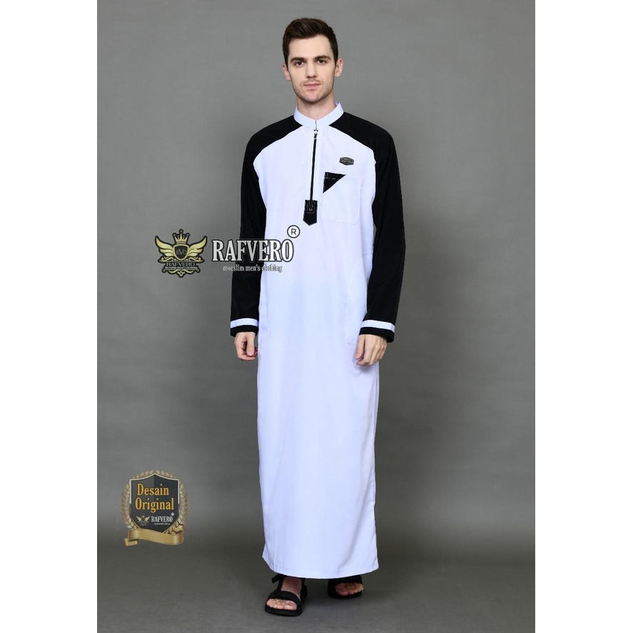 Jubah Alzam Gamis Pria Baju Muslim Lengan Panjang Katun BSY Premium