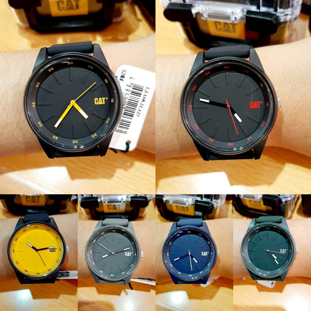 JAM TANGAN PRIA CATERPILLAR CAT LJ.110.26.622 INSIGNIA BLUE RUBBER ORIGINAL