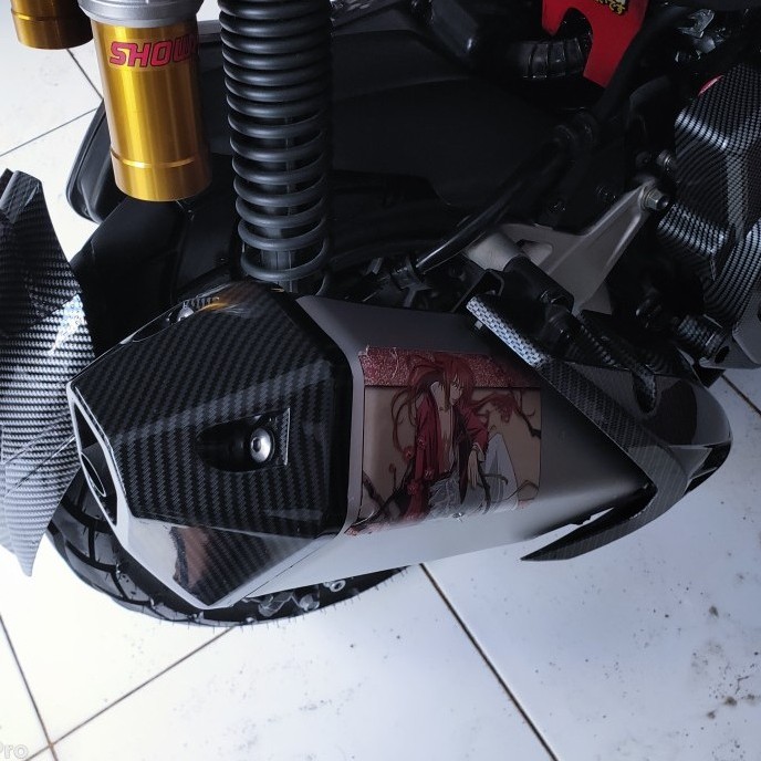 Paket cover knalpot + corong knalpot honda adv 150 / ADV 160 carbon